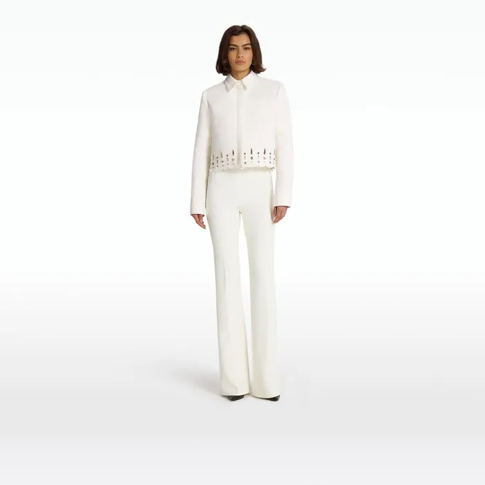 Safiyaa Paulinaz Ivory Jacket Women Jackets and Coats