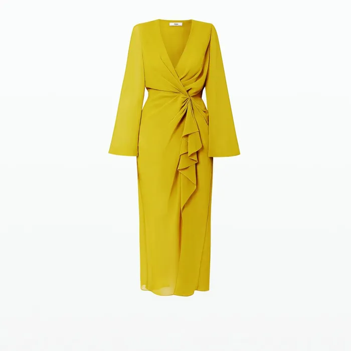 Safiyaa Prova Chartreuse Midi Dress Women Swimwear