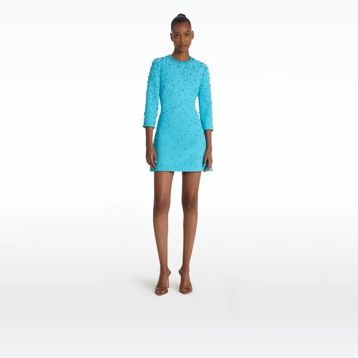 Safiyaa Renalle Aquamarine Short Dress Women Dresses