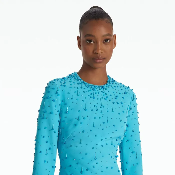 Safiyaa Renalle Aquamarine Short Dress Women Dresses