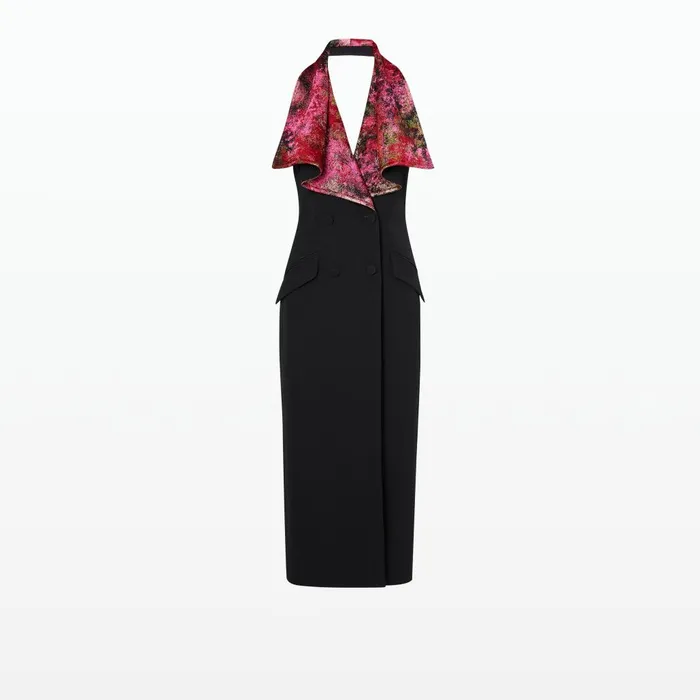 Safiyaa Rewena Black and Lacquer Red Jacket Women Dresses