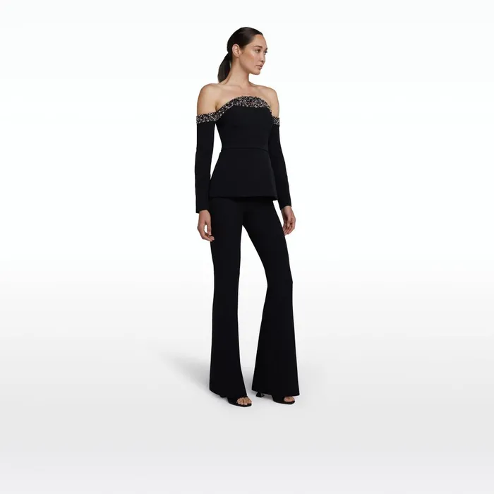 Safiyaa Roisin Black Top Women Tops