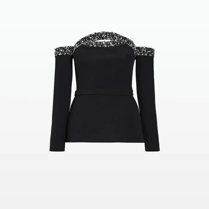 Safiyaa Roisin Black Top Women Tops