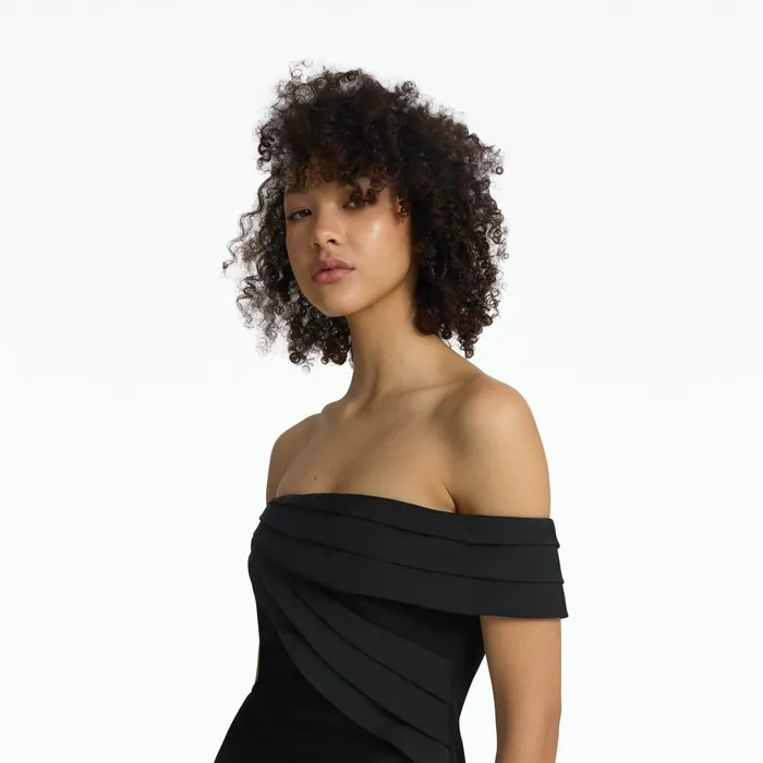 Safiyaa Serilda Black Long Dress Women Dresses