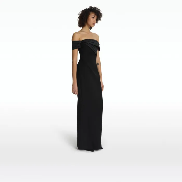 Safiyaa Serilda Black Long Dress Women Dresses