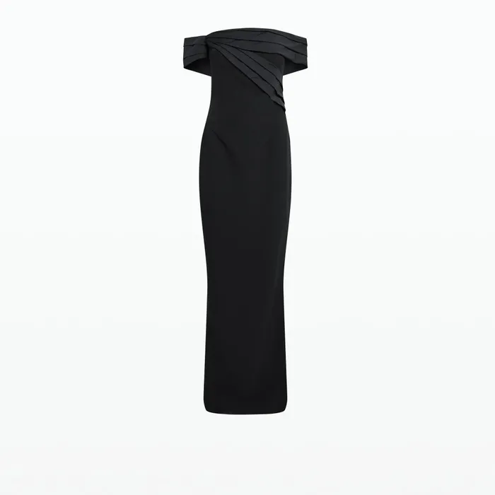 Safiyaa Serilda Black Long Dress Women Dresses
