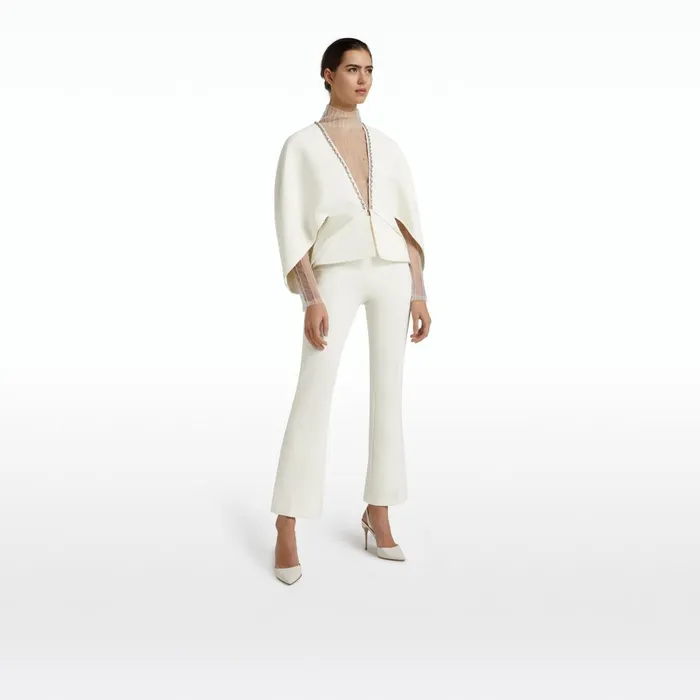 Safiyaa Tucker Ivory Cape Women Capes and Harnesses