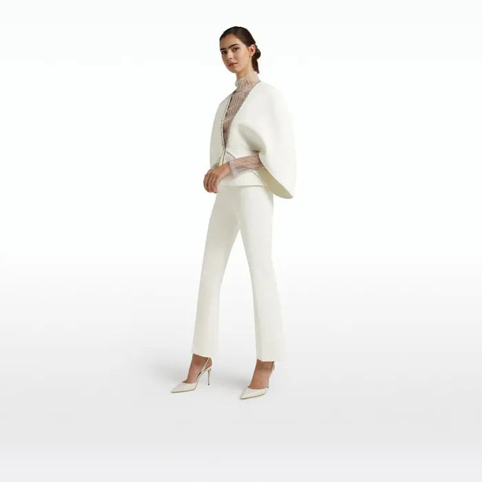 Safiyaa Tucker Ivory Cape Women Capes and Harnesses
