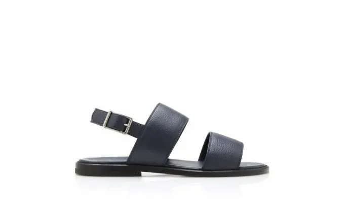 Sandals Men Manolo Blahnik BULGOBISNavy Blue Calf Leather Sandals Sandals Men Manolo Blahnik BULGOBISNavy Blue Calf Leather Sandals