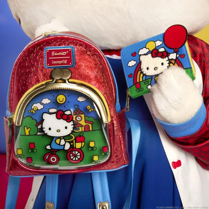 Sanrio Hello Kitty 50th Anniversary Zip Around Wallet Unisex Loungefly Bags and Wallets Sanrio Hello Kitty 50th Anniversary Zip Around Wallet Unisex Loungefly Bags and Wallets