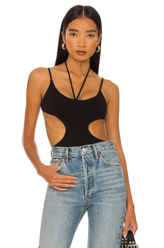 Sarah Bodysuit Black Women Lovers and Friends Tops