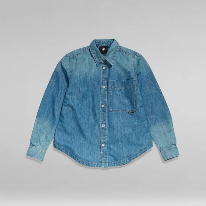 Shirts and Blouses Women GStar RAW Premium 1Pocket Shirt Faded Cadet Blue