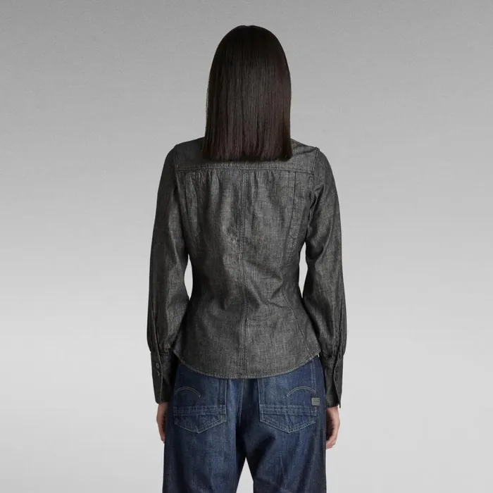 Shirts and Blouses Women GStar RAW Slim Shirt Jet Black Starch Press