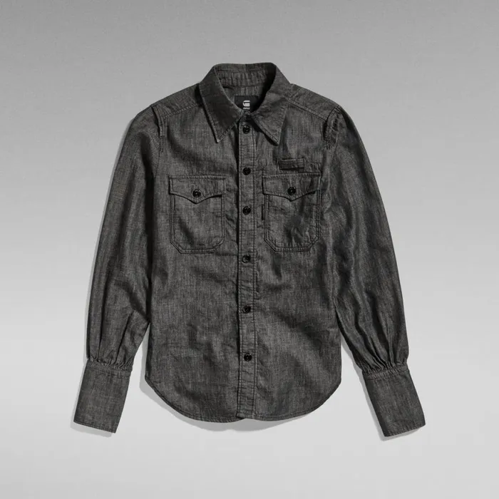 Shirts and Blouses Women GStar RAW Slim Shirt Jet Black Starch Press