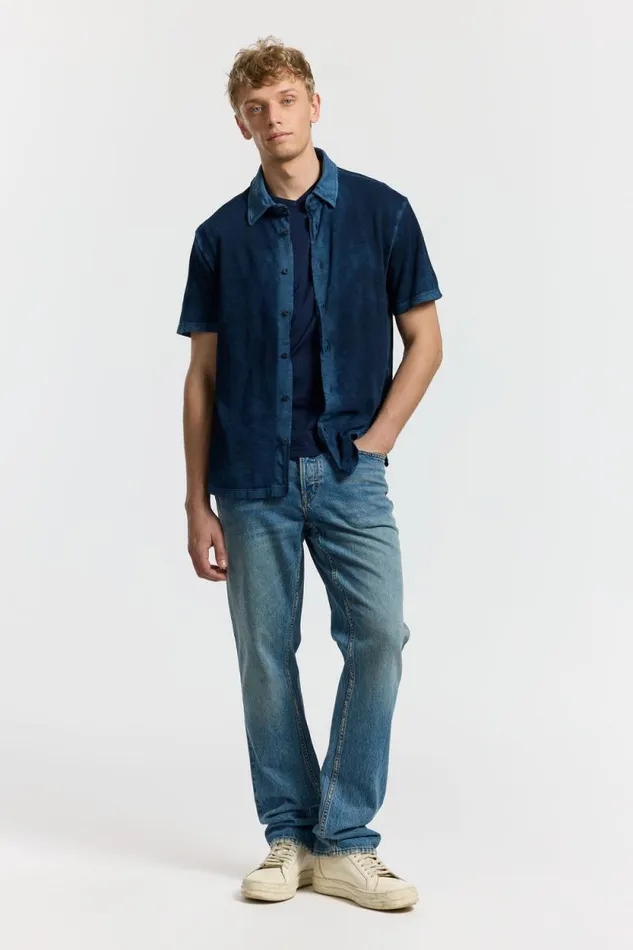 Shirts Men COTTON CITIZEN Presley Short Sleeve Buttondown Vintage Navy Shirts Men COTTON CITIZEN Presley Short Sleeve Buttondown Vintage Navy