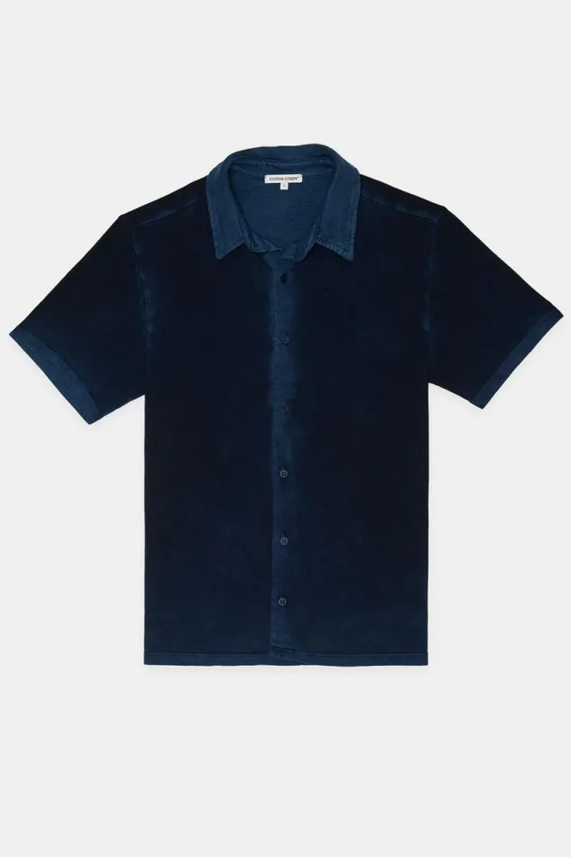 Shirts Men COTTON CITIZEN Presley Short Sleeve Buttondown Vintage Navy Shirts Men COTTON CITIZEN Presley Short Sleeve Buttondown Vintage Navy
