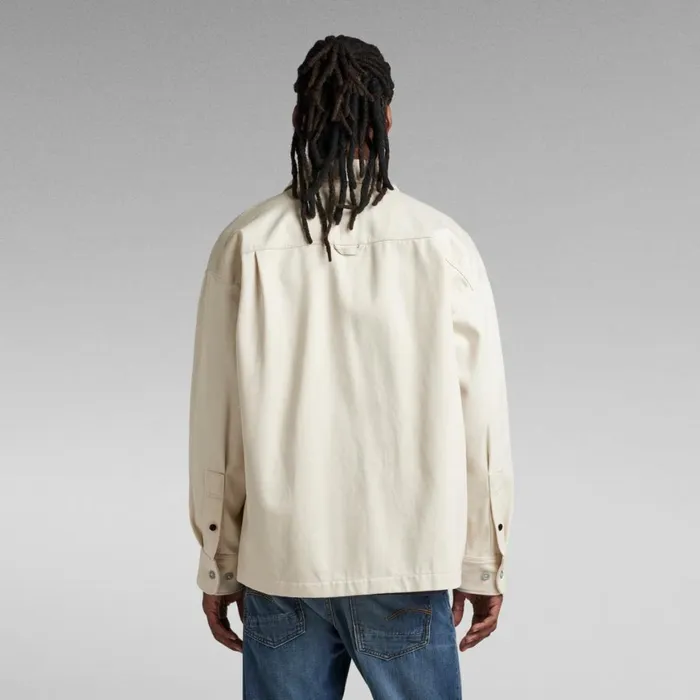 Shirts Men GStar RAW Boxy Fit Shirt Ecru