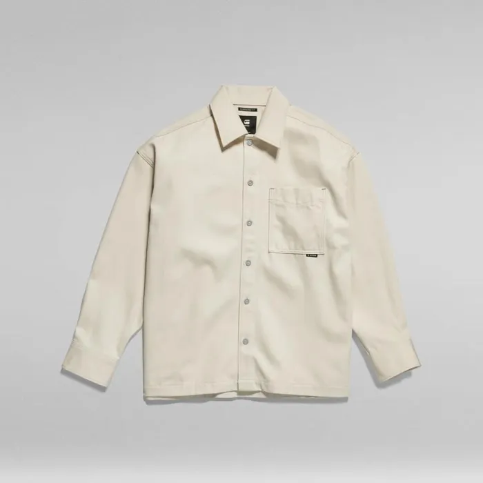 Shirts Men GStar RAW Boxy Fit Shirt Ecru