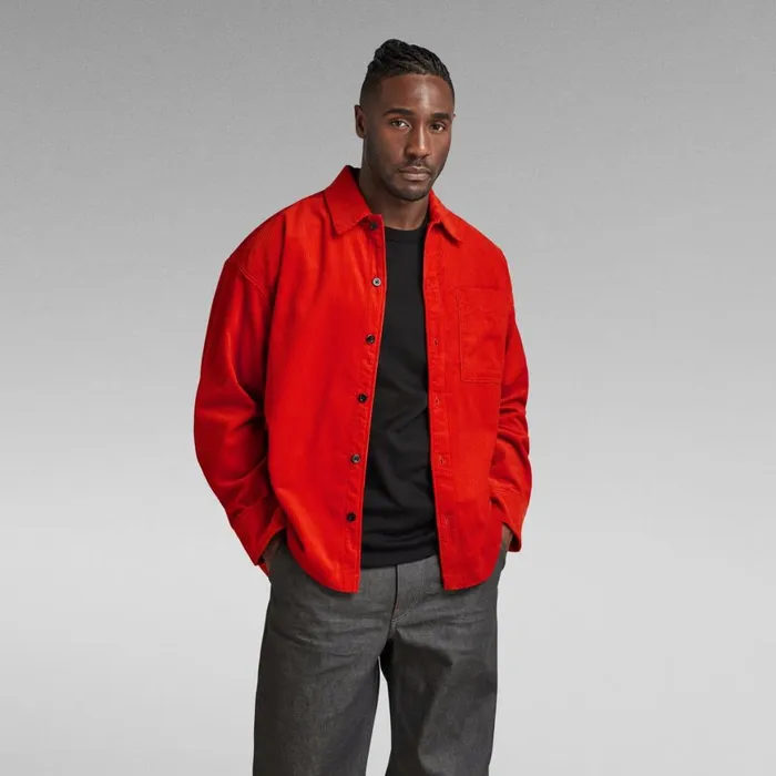 Shirts Men GStar RAW Boxy Fit Shirt Rooibos Tea