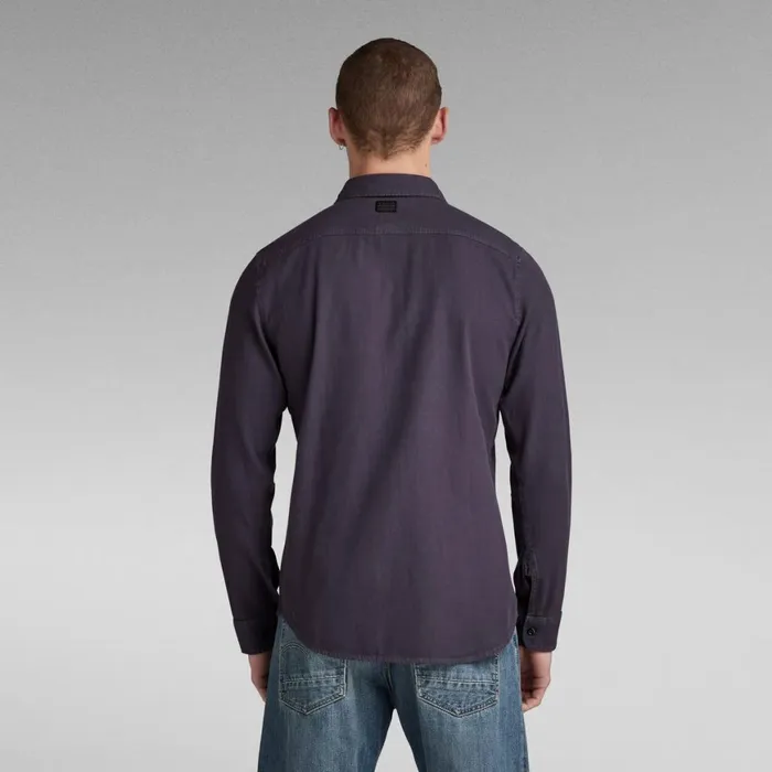 Shirts Men GStar RAW Marine Slim Shirt Dark Grape Gd