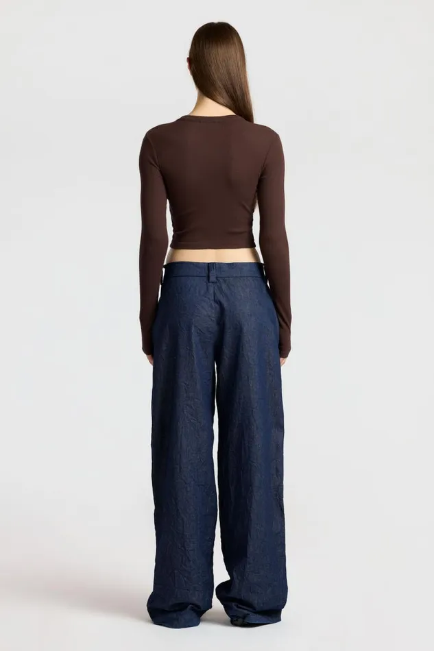 Shirts Women COTTON CITIZEN Verona Crop Shirt Chocolate Shirts Women COTTON CITIZEN Verona Crop Shirt Chocolate