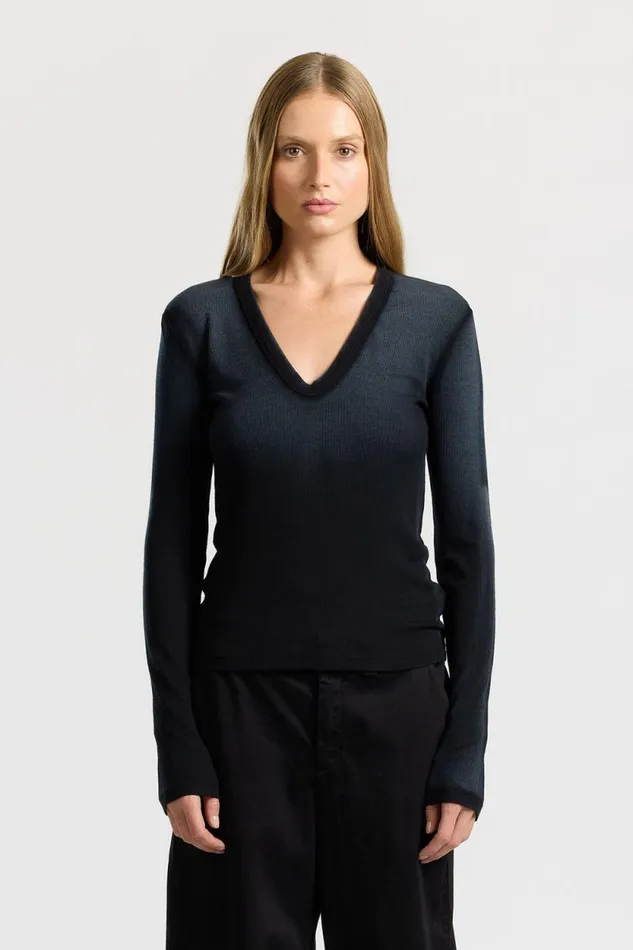 Shirts Women COTTON CITIZEN Verona UNeck Shirt Black Cast