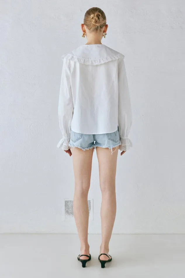 Shirts Women VRG GRL Mae Blouse White Shirts Women VRG GRL Mae Blouse White