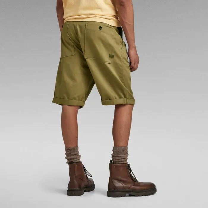 Shorts Men GStar RAW Pleated Chino Shorts Smoke Olive