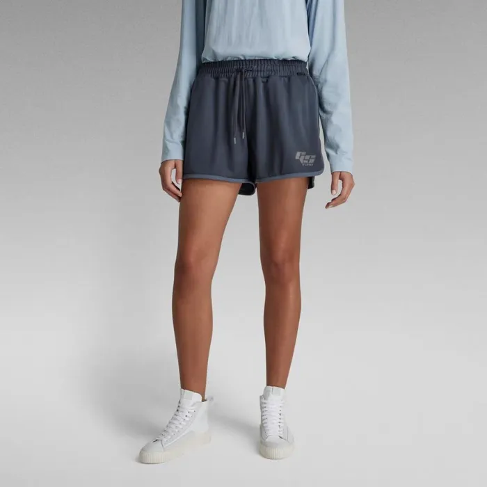 Shorts Women GStar RAW Boxed Graphic Sports Shorts Fantem Blue
