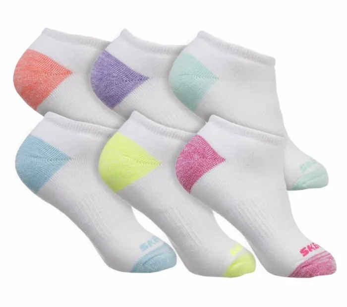 Skechers 6 Pack Low Cut Walking Socks White WomenMenKids Socks Skechers 6 Pack Low Cut Walking Socks White WomenMenKids Socks