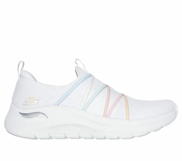 Skechers Arch Fit 20 8211 Colorful Road White Multi Women Athletic Sneakers