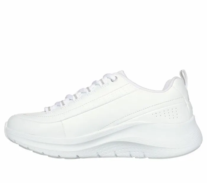 Skechers Arch Fit 20 8211 Star Bound White Silver Women Athletic Sneakers
