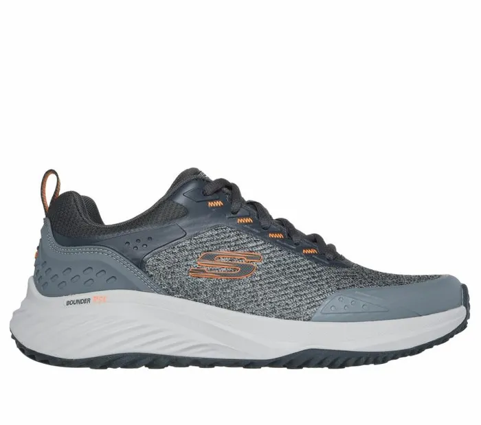 Skechers Bounder RSE 8211 Hazlet Gray Orange Men Athletic Sneakers
