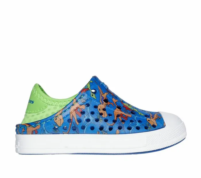 Skechers Foamies Guzman Steps 8211 Lil Dino Blue Lime Kids Athletic Shoes and Sneakers Skechers Foamies Guzman Steps 8211 Lil Dino Blue Lime Kids Athletic Shoes and Sneakers