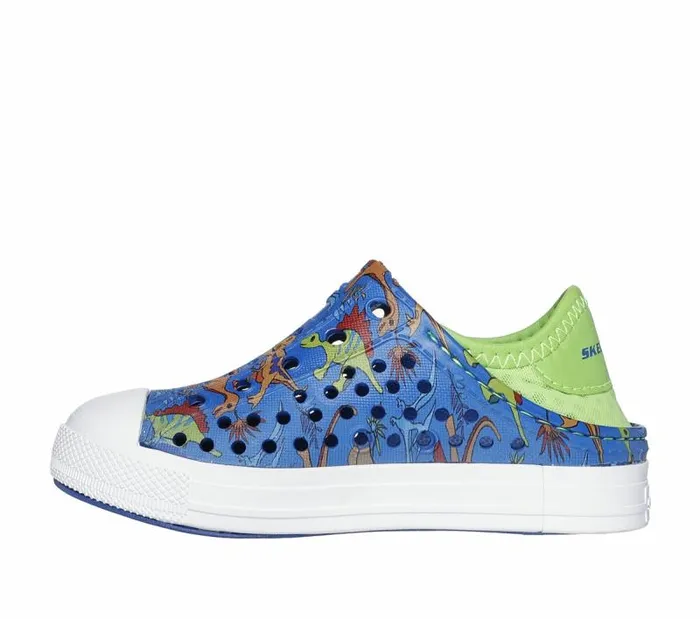 Skechers Foamies Guzman Steps 8211 Lil Dino Blue Lime Kids Athletic Shoes and Sneakers Skechers Foamies Guzman Steps 8211 Lil Dino Blue Lime Kids Athletic Shoes and Sneakers