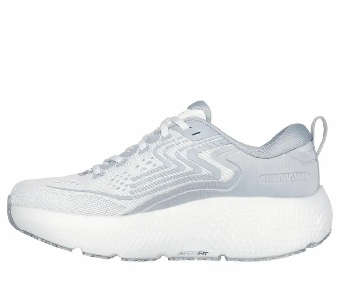 Skechers GO RUN MaxRoad 6 White Gray Women Athletic Sneakers Skechers GO RUN MaxRoad 6 White Gray Women Athletic Sneakers