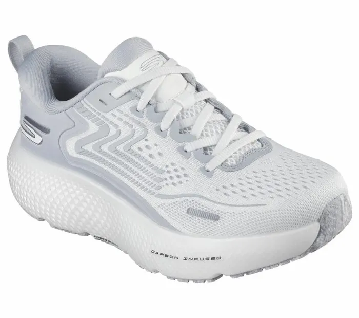 Skechers GO RUN MaxRoad 6 White Gray Women Athletic Sneakers Skechers GO RUN MaxRoad 6 White Gray Women Athletic Sneakers