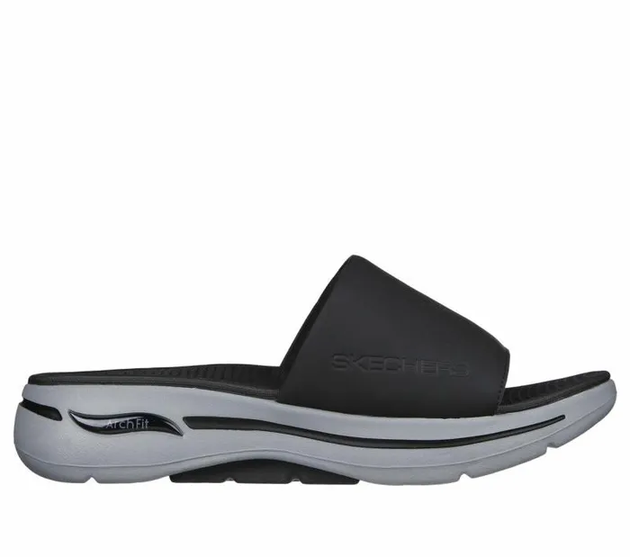 Skechers GO WALK Arch Fit Sandal 8211 Gradual Black Gray Men Sandals
