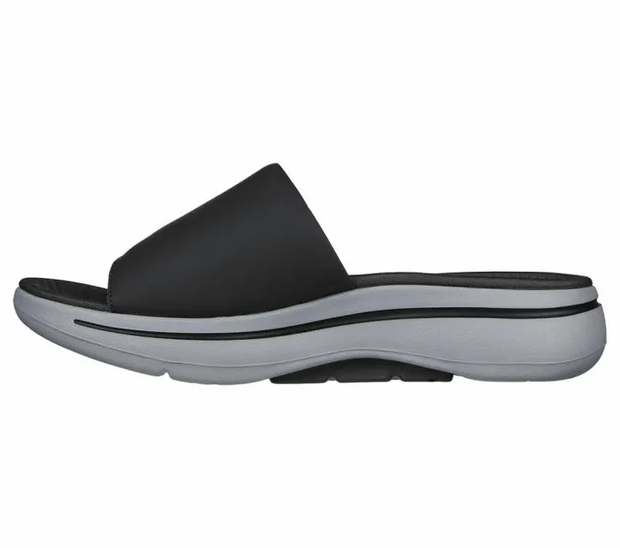 Skechers GO WALK Arch Fit Sandal 8211 Gradual Black Gray Men Sandals Skechers GO WALK Arch Fit Sandal 8211 Gradual Black Gray Men Sandals