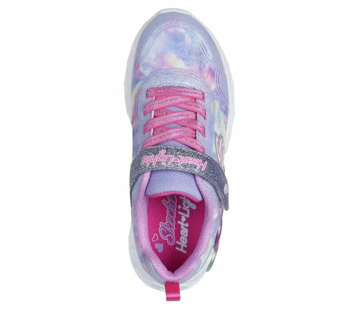 Skechers Infinite Heart Lights 8211 Color Lovin Lavender Multi Kids Athletic Shoes and Sneakers
