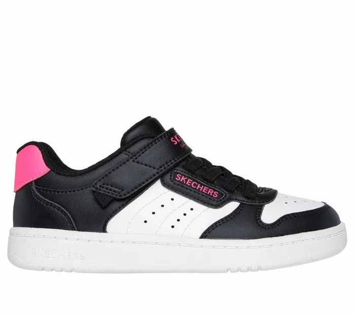 Skechers Quick Street 8211 Style Stride Black Pink Kids Athletic Shoes and Sneakers