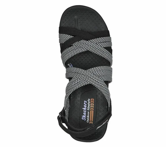 Skechers Reggae Cup 8211 Smitten By You Black White Women Sandals Skechers Reggae Cup 8211 Smitten By You Black White Women Sandals