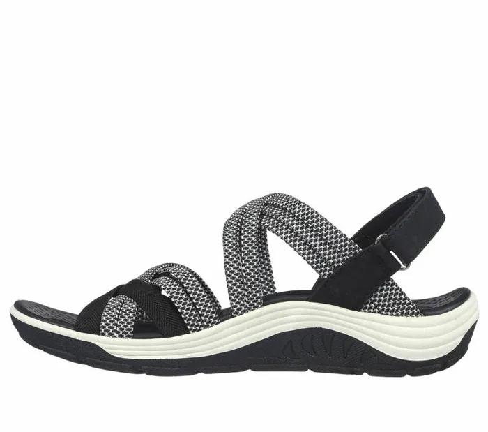 Skechers Reggae Cup 8211 Smitten By You Black White Women Sandals Skechers Reggae Cup 8211 Smitten By You Black White Women Sandals