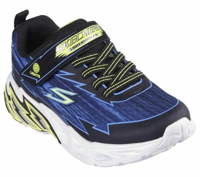 Skechers SLights Light Storm 20 8211 BoltBrights Black Blue Kids Athletic Shoes and Sneakers Skechers SLights Light Storm 20 8211 BoltBrights Black Blue Kids Athletic Shoes and Sneakers