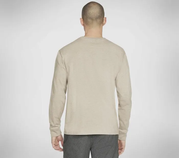 Skechers Skech Jersey Max Long Sleeve Tee Wheat Natural Men Tops Skechers Skech Jersey Max Long Sleeve Tee Wheat Natural Men Tops