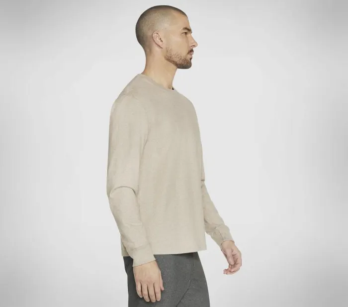 Skechers Skech Jersey Max Long Sleeve Tee Wheat Natural Men Tops Skechers Skech Jersey Max Long Sleeve Tee Wheat Natural Men Tops