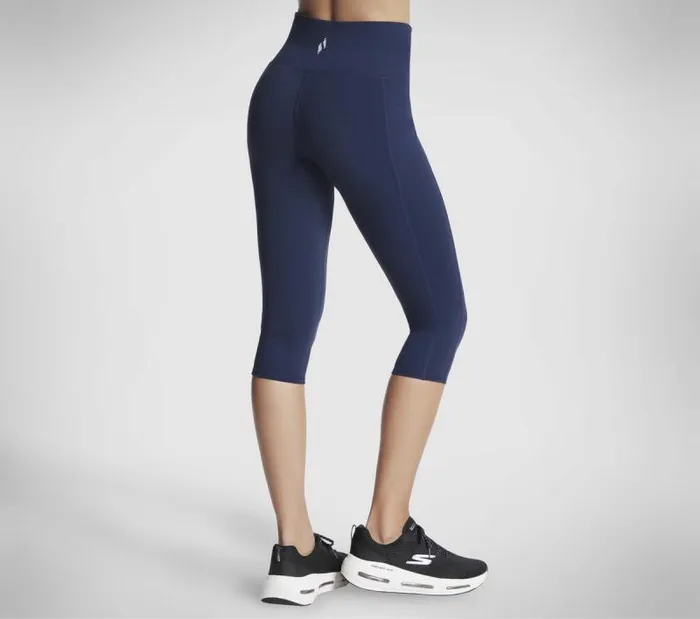 Skechers Skechers Apparel GO WALK HW Capri Navy Women Bottoms Skechers Skechers Apparel GO WALK HW Capri Navy Women Bottoms