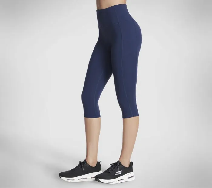Skechers Skechers Apparel GO WALK HW Capri Navy Women Bottoms Skechers Skechers Apparel GO WALK HW Capri Navy Women Bottoms