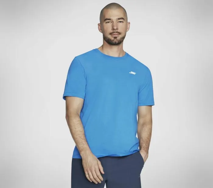 Skechers Skechers Pickleball Tee Blue Green Men Tops Skechers Skechers Pickleball Tee Blue Green Men Tops