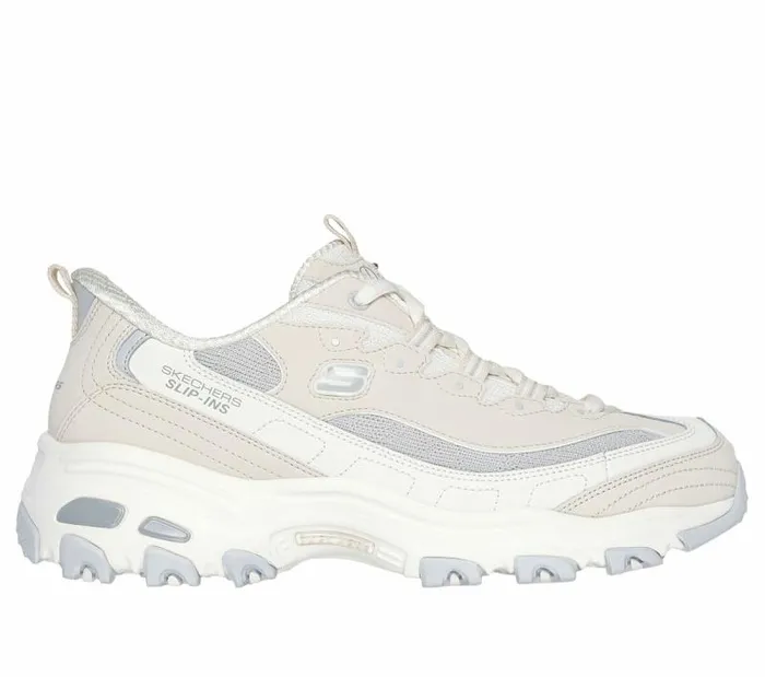 Skechers Skechers Slipins D039Lites 8211 Smooth Nostalgia Natural Gray Women Athletic Sneakers Skechers Skechers Slipins D039Lites 8211 Smooth Nostalgia Natural Gray Women Athletic Sneakers
